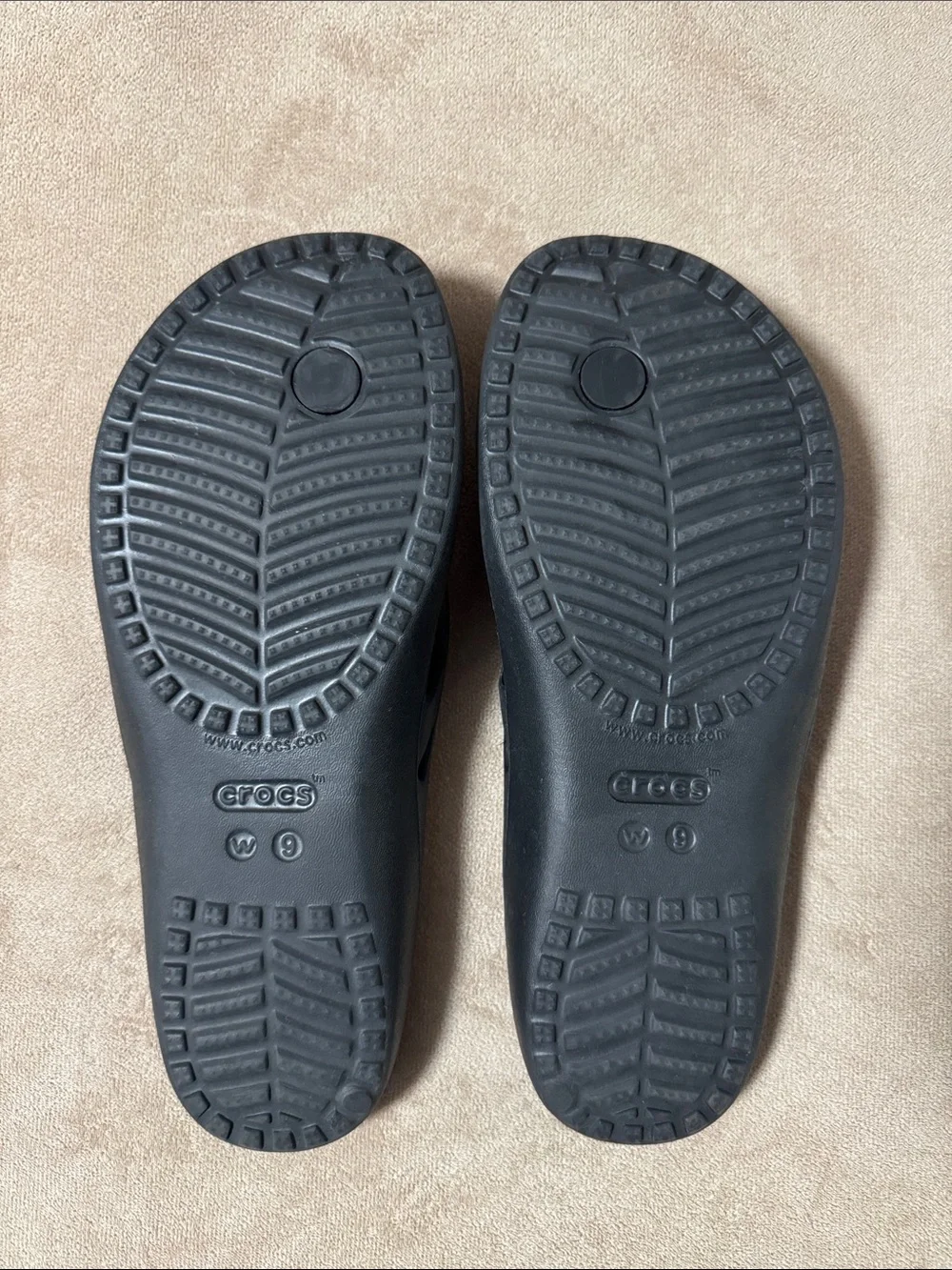 CROCS Women’s Black Comfort Flip-Flops